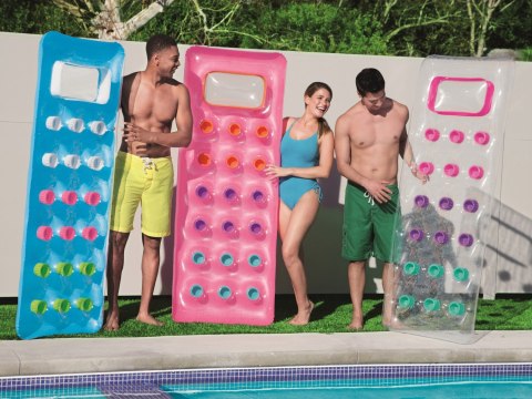Materac plażowy z okienkiem 188 x 71 cm Bestway 43040 przeźroczysty Materac plażowy z okienkiem 188 x 71 cm Bestway 43040 przeźroczysty
