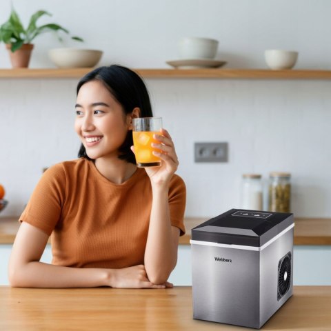 Kostkarka do lodu domowa maszyna do kostek kuszony lód 10 kg 165W WEBBER Kostkarka do lodu domowa maszyna do kostek kuszony lód 10 kg 165W WEBBER
