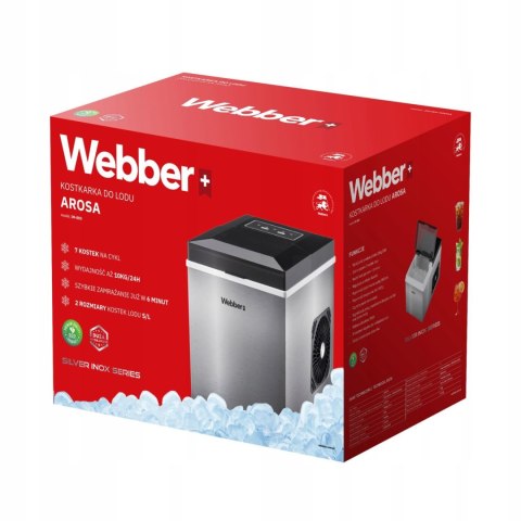 Kostkarka do lodu domowa maszyna do kostek kuszony lód 10 kg 165W WEBBER Kostkarka do lodu domowa maszyna do kostek kuszony lód 10 kg 165W WEBBER