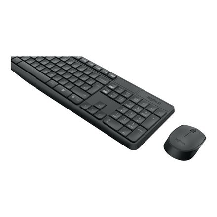 Logitech | MK235 | Zestaw klawiatura i mysz | Bezprzewodowy | Mysz w zestawie | Baterie w zestawie | USA | Czarny | 475 g