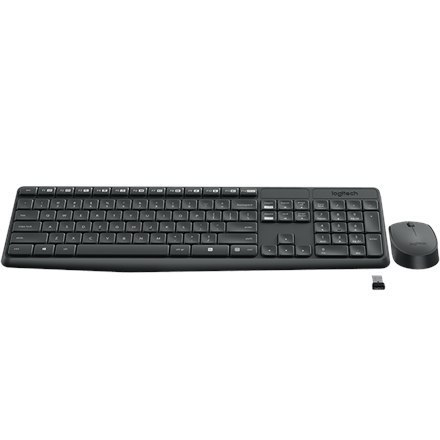Logitech | MK235 | Zestaw klawiatura i mysz | Bezprzewodowy | Mysz w zestawie | Baterie w zestawie | USA | Czarny | 475 g Logitech | MK235 | Zestaw klawiatura i mysz | Bezprzewodowy | Mysz w zestawie | Baterie w zestawie | USA | Czarny | 475 g