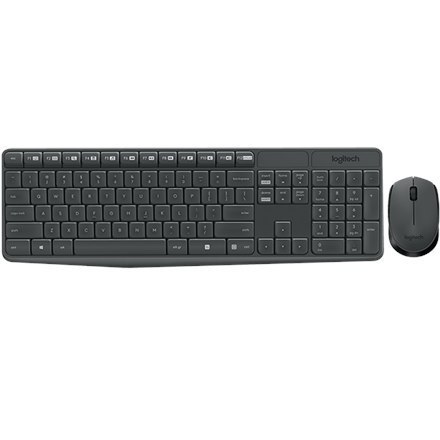 Logitech | MK235 | Zestaw klawiatura i mysz | Bezprzewodowy | Mysz w zestawie | Baterie w zestawie | USA | Czarny | 475 g Logitech | MK235 | Zestaw klawiatura i mysz | Bezprzewodowy | Mysz w zestawie | Baterie w zestawie | USA | Czarny | 475 g