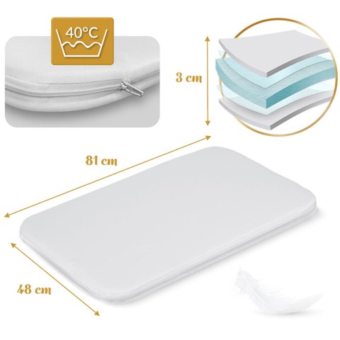 Łóżeczko dziecięce składane turystyczne dostawka Nukido NK-243