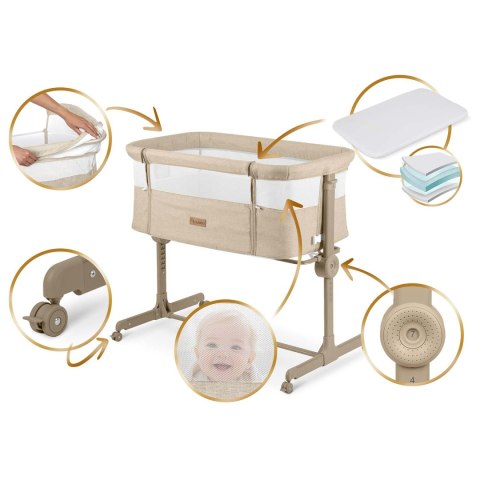 Łóżeczko dziecięce składane turystyczne dostawka Nukido NK-243