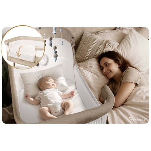 Łóżeczko dziecięce składane turystyczne dostawka Nukido NK-243