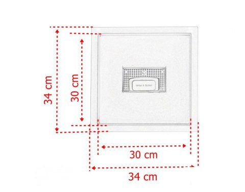 Odpływ kwadratowy Minimalistyczny Ściek wodny 30x30