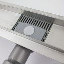 Odpływ liniowy Czarny Szklany z syfonem 70cm