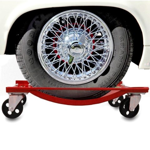 WÓZEK MANEWROWY WÓZKI MANEWROWE 2 sztuki OBROTOWE CZERWONE