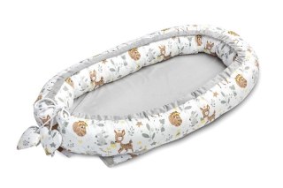 KOKON VELVET BIAŁY LEŚNA PRZYGODA 80x45 + PODUSZKA