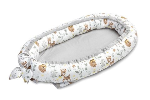 KOKON VELVET BIAŁY LEŚNA PRZYGODA 80x45 + PODUSZKA