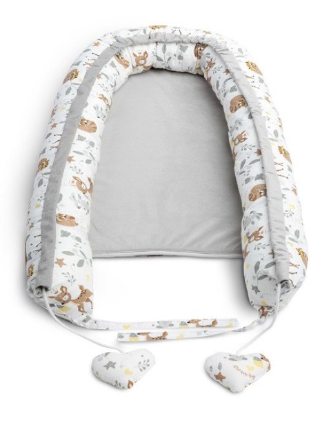 KOKON VELVET BIAŁY LEŚNA PRZYGODA 80x45 + PODUSZKA