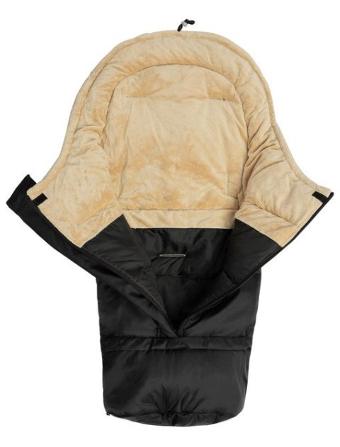ŚPIWOREK COMBI 3w1 MINKY - BLACK/BEIGE