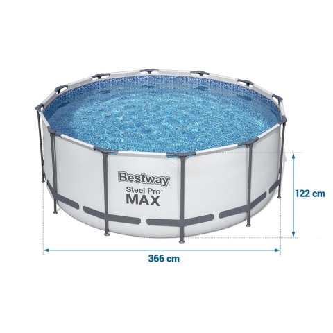 Basen ogrodowy stelażowy 366 x 122 cm 18w1 Bestway 56420 Basen ogrodowy stelażowy 366 x 122 cm 18w1 Bestway 56420