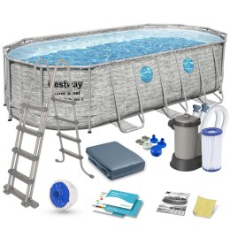 Basen ogrodowy stelażowy 549 x 274 x 122 cm12w1 Bestway 56716N