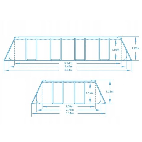 Basen ogrodowy stelażowy 549 x 274 x 122 cm12w1 Bestway 56716N Basen ogrodowy stelażowy 549 x 274 x 122 cm12w1 Bestway 56716N
