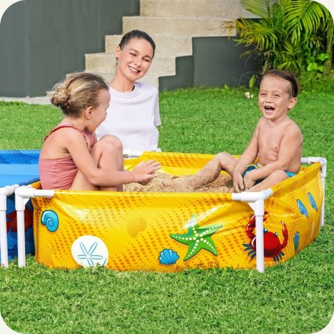 Basen ogrodowy stelażowy dla dzieci z piaskownicą 213 x 112 x 30,5 cm Bestway 561CF Basen ogrodowy stelażowy dla dzieci z piaskownicą 213 x 112 x 30,5 cm Bestway 561CF