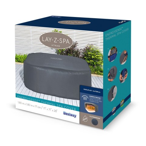 Pokrywa termiczna do SPA 180 x 180 x 71 cm Bestway 60319 Pokrywa termiczna do SPA 180 x 180 x 71 cm Bestway 60319