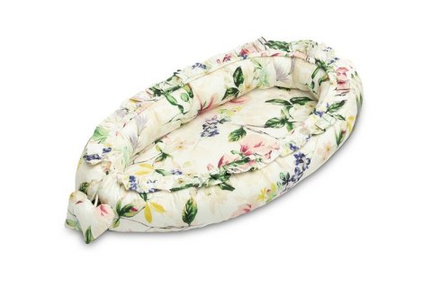 GNIAZDO/KOKON VELVET MAGNOLIA RÓŻOWY 80x45 + PODUSZKA