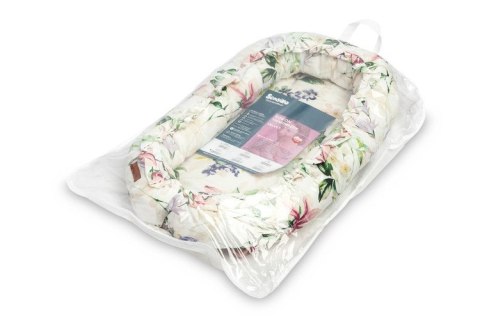GNIAZDO/KOKON VELVET MAGNOLIA RÓŻOWY 80x45 + PODUSZKA