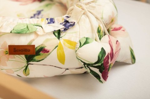 GNIAZDO/KOKON VELVET MAGNOLIA RÓŻOWY 80x45 + PODUSZKA