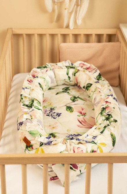 GNIAZDO/KOKON VELVET MAGNOLIA RÓŻOWY 80x45 + PODUSZKA