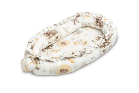 GNIAZDO/KOKON VELVET SEN BEŻOWY 80x45 + PODUSZKA