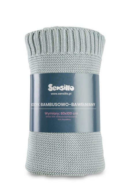 KOCYK BAMBUSOWO-BAWEŁNIANY 80X100 CM BABY GREY