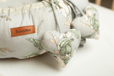 KOKON VELVET LILIA SZARY 80x45 + PODUSZKA