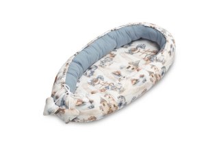KOKON MUŚLIN SMOKI JEANS 80x45 + PODUSZKA