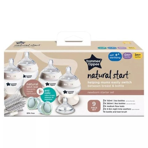 227324 Zestaw butelek Tommee Tippee Natural Start Slow-Flow antykolkowych 260 ml 6 szt 227324 Zestaw butelek Tommee Tippee Natural Start Slow-Flow antykolkowych 260 ml 6 szt