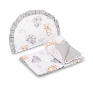 KOMPLET DO WÓZKA MUŚLIN TEDDY SZARY