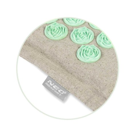 Mata do akupresury z kolcami Neo-Sport 190201 szaro-miętowa