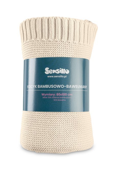 KOCYK BAMBUSOWO-BAWEŁNIANY 80X100 CM CAPPUCINO
