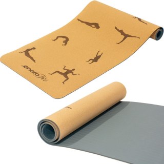 KORKOWA MATA DO ĆWICZEŃ JOGI 183x61x0.4CM ENERO FIT