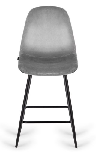 Krzesło barowe AVA GREY VELVET hoker BAR