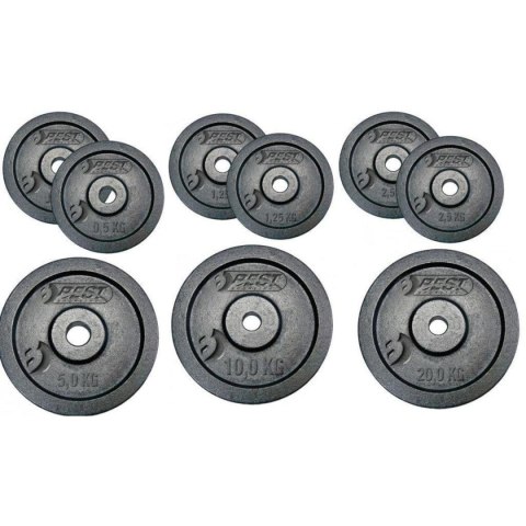 OBCIĄŻENIE ŻELIWNE CZARNE 10 KG BEST SPORTING fi 30mm OBCIĄŻENIE ŻELIWNE CZARNE 10 KG BEST SPORTING fi 30mm