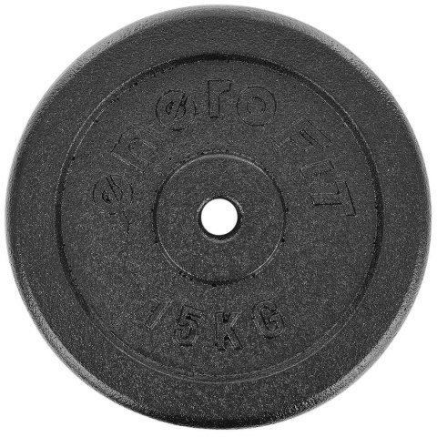 OBCIĄŻENIE ŻELIWNE CZARNE 15 KG ENERO FIT fi26,5