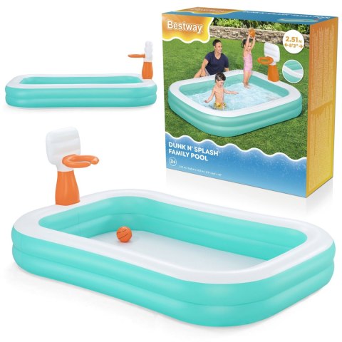 Basen dmuchany Dunk'N Splash 251 x 168 x 102 cm Bestway 54445 Basen dmuchany Dunk'N Splash 251 x 168 x 102 cm Bestway 54445