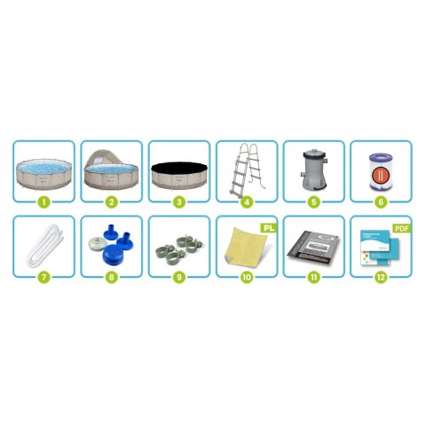 Basen ogrodowy stelażowy 396 x 107 cm 11w1 Bestway 561FY Basen ogrodowy stelażowy 396 x 107 cm 11w1 Bestway 561FY