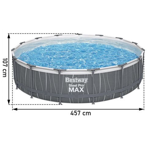 Basen ogrodowy stelażowy 457 x 107 cm 13w1 Bestway 561GD Basen ogrodowy stelażowy 457 x 107 cm 13w1 Bestway 561GD