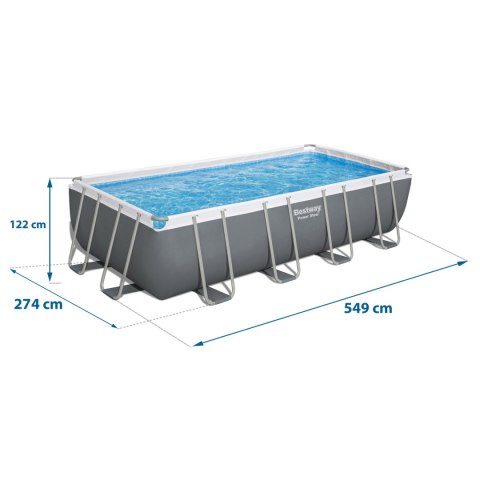 Basen ogrodowy stelażowy 549 x 274 x 122 cm 17w1 Bestway 56465 Basen ogrodowy stelażowy 549 x 274 x 122 cm 17w1 Bestway 56465