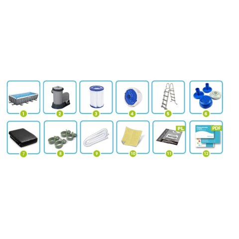 Basen stelażowy ogrodowy 549 x 274 x 122 cm 12w1 Bestway 56465 Basen stelażowy ogrodowy 549 x 274 x 122 cm 12w1 Bestway 56465