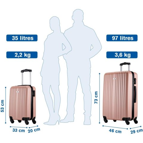 ZESTAW 2 WALIZEK 18 i 26 CALE SLAZENGER ROSE GOLD