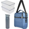 LUNCHBOX TORBA TERMICZNA Z BUTELKĄ I 2 POJEMNIKAMI REDCLIFFS NIEBIESKI