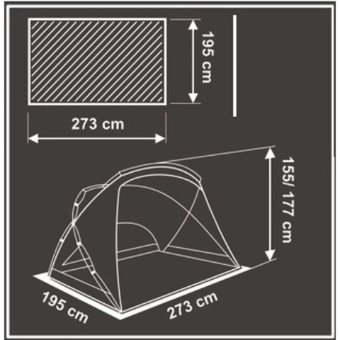 NAMIOT OSŁONA PLAŻOWO OGRODOWA XXL 273X195X175/155CM NAMIOT OSŁONA PLAŻOWO OGRODOWA XXL 273X195X175/155CM