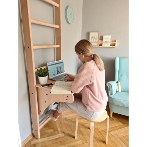 DRABINKA Z DREWNIANYM DO PODCIĄGANIA Z BIURKIEM BENCHK 112