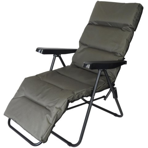 FOTEL OGRODOWY Z PODNÓŻKIEM 57x83x106CM SZARO-ZIELONY FOTEL OGRODOWY Z PODNÓŻKIEM 57x83x106CM SZARO-ZIELONY
