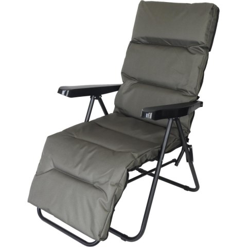 FOTEL OGRODOWY Z PODNÓŻKIEM 57x83x106CM SZARO-ZIELONY FOTEL OGRODOWY Z PODNÓŻKIEM 57x83x106CM SZARO-ZIELONY