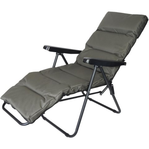 FOTEL OGRODOWY Z PODNÓŻKIEM 57x83x106CM SZARO-ZIELONY FOTEL OGRODOWY Z PODNÓŻKIEM 57x83x106CM SZARO-ZIELONY