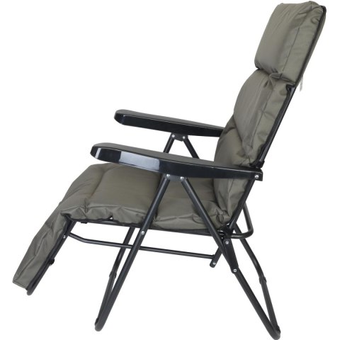 FOTEL OGRODOWY Z PODNÓŻKIEM 57x83x106CM SZARO-ZIELONY FOTEL OGRODOWY Z PODNÓŻKIEM 57x83x106CM SZARO-ZIELONY